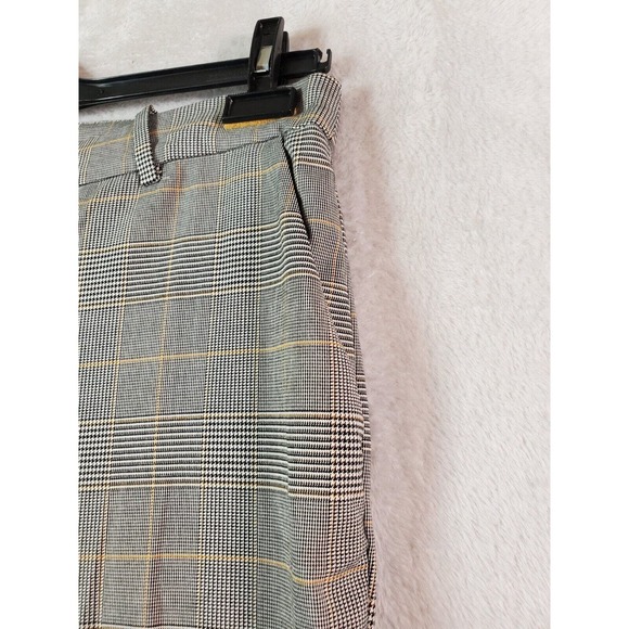 H&M Dress Pants Womens Size 8 Multi Plaid Polyester Straight Leg Flat Front - Picture 5 of 9